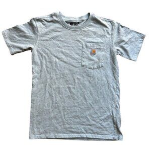 Carhartt Loose Fit Light Blue Front Pocket T Shirt Size Small